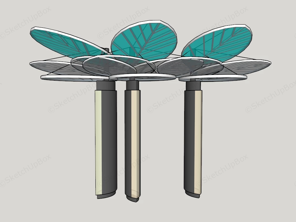 Tree Like Park Shade Structures sketchup model preview - SketchupBox