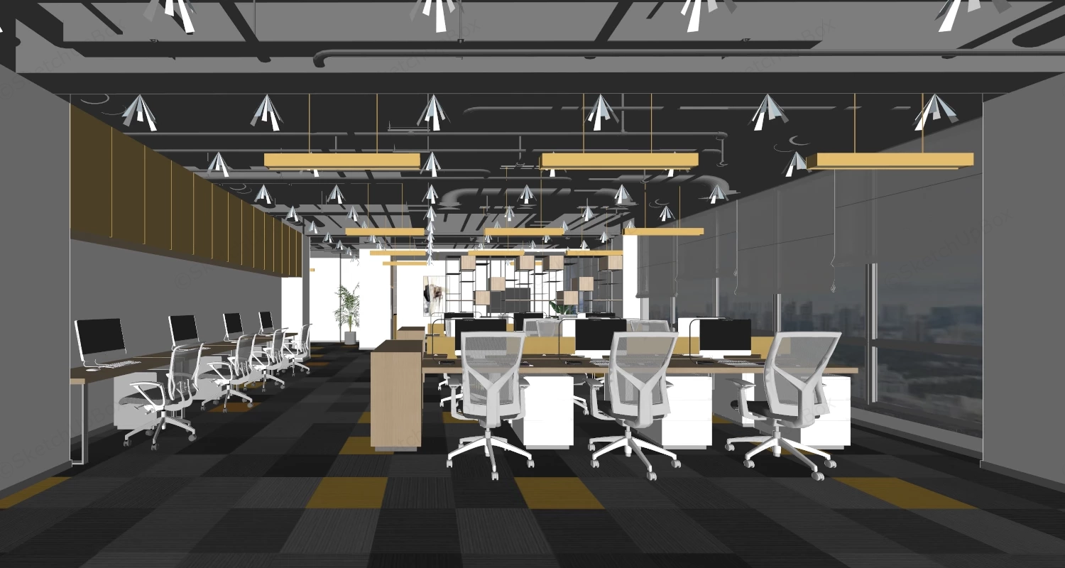 Corporate Office Design Ideas sketchup model preview - SketchupBox
