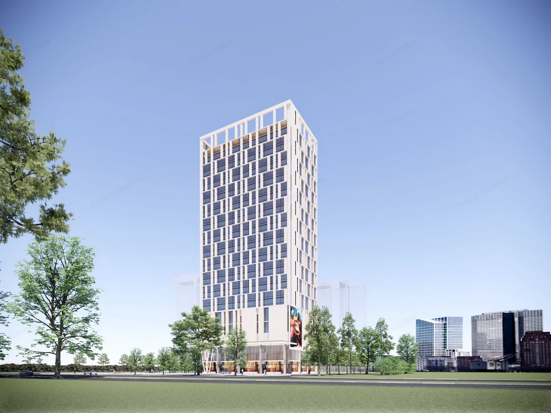 Luxury Office Complex sketchup model preview - SketchupBox