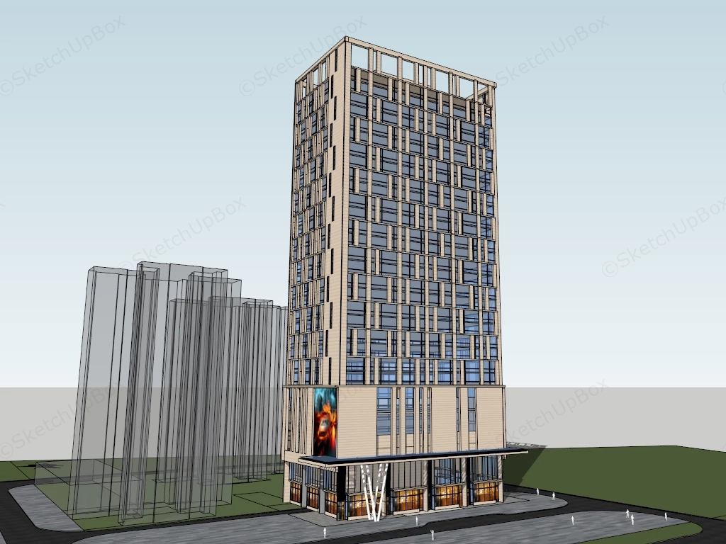 Luxury Office Complex sketchup model preview - SketchupBox