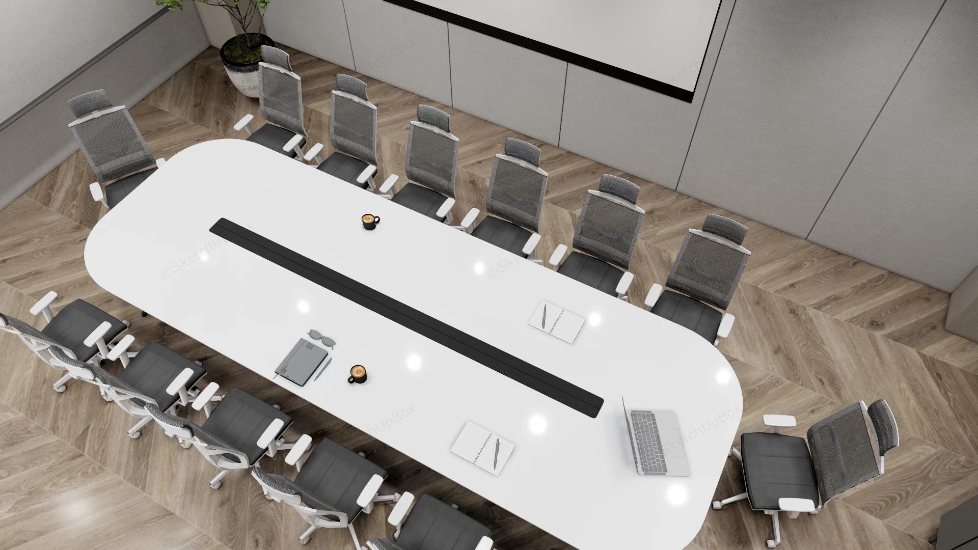Modern Meeting Room Design sketchup model preview - SketchupBox
