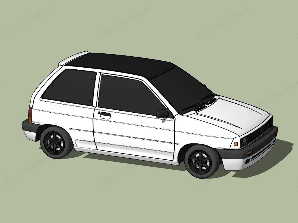 Kia Pride 3 Door Hatchback sketchup model preview - SketchupBox