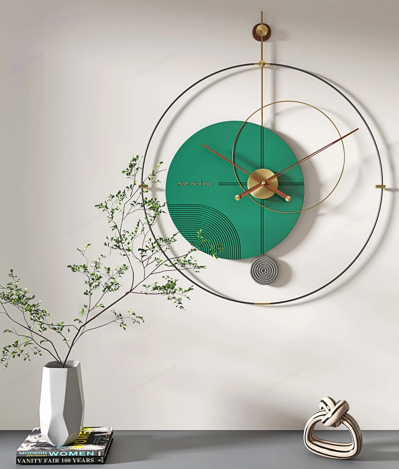 Metal Decorative Wall Clock sketchup model preview - SketchupBox