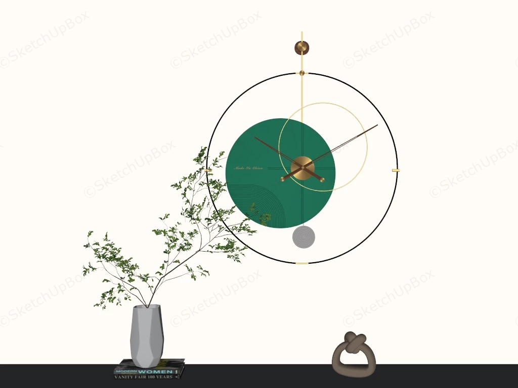 Metal Decorative Wall Clock sketchup model preview - SketchupBox
