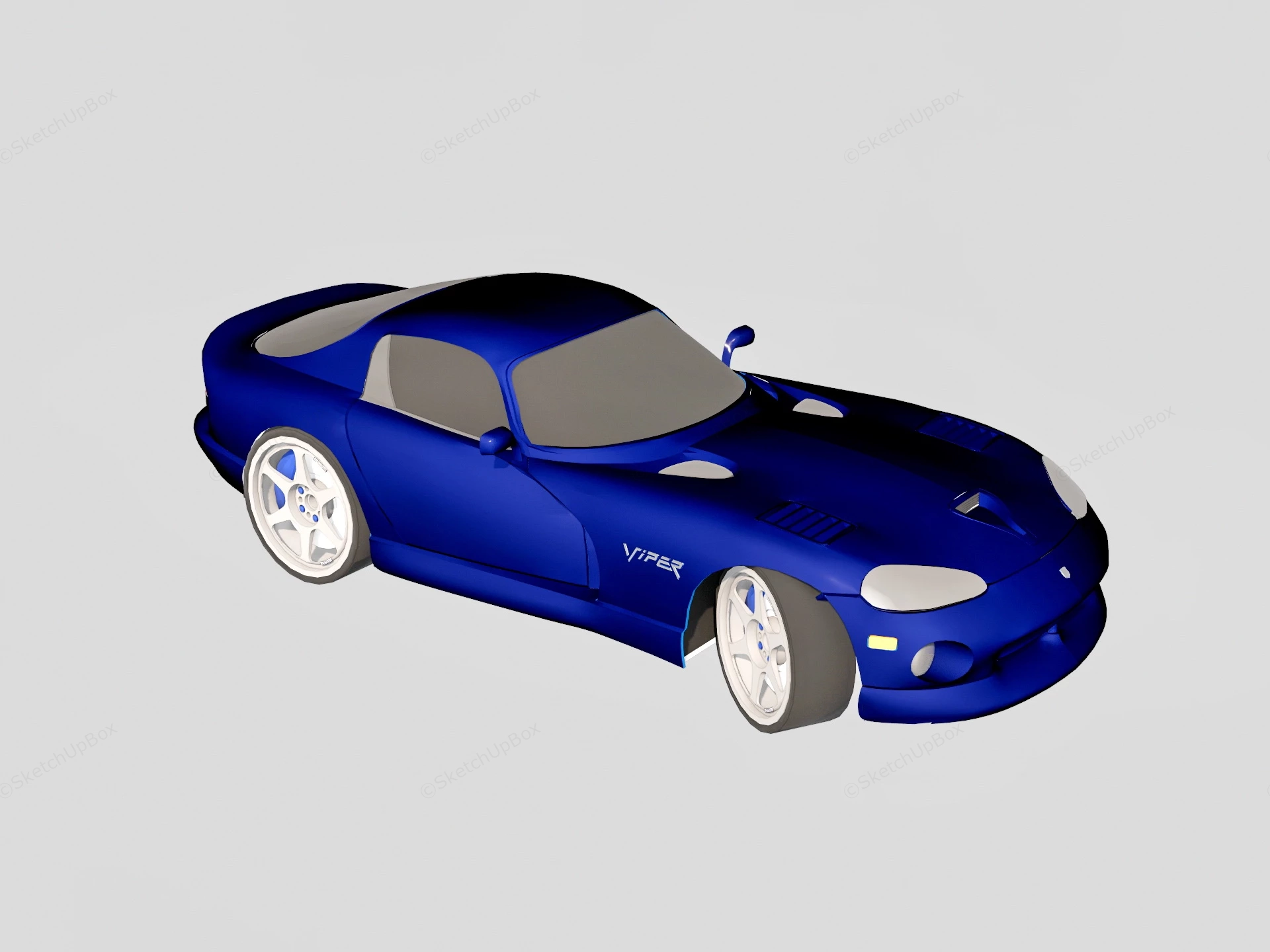 Dodge Viper GTS R sketchup model preview - SketchupBox