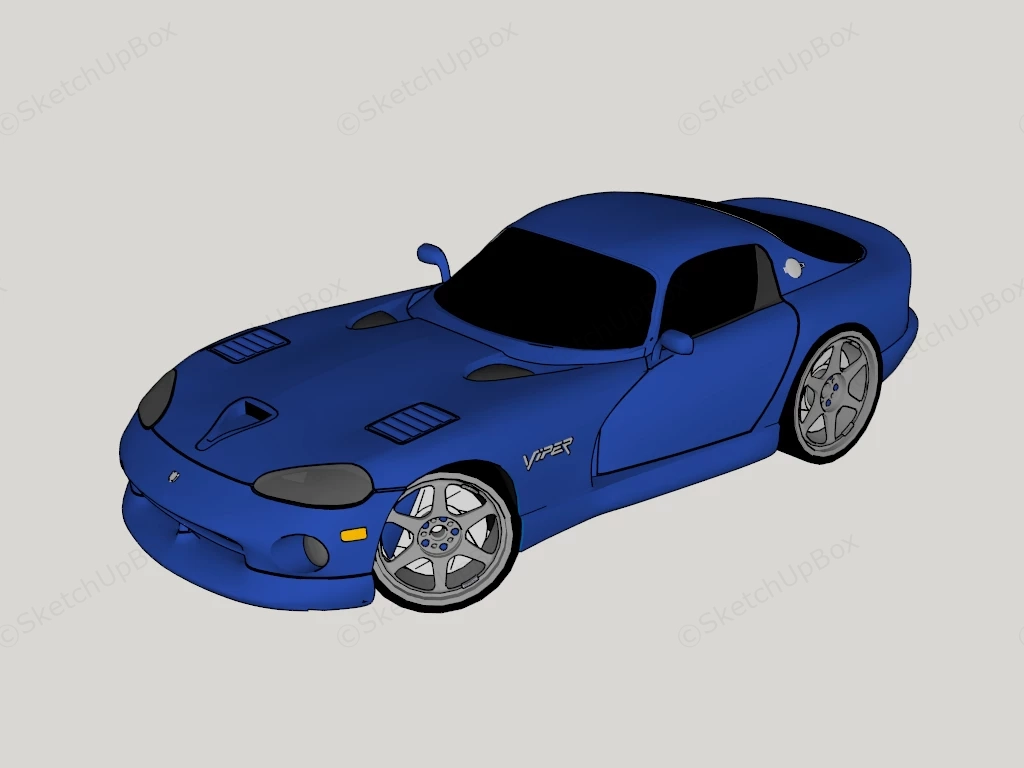 Dodge Viper GTS R sketchup model preview - SketchupBox