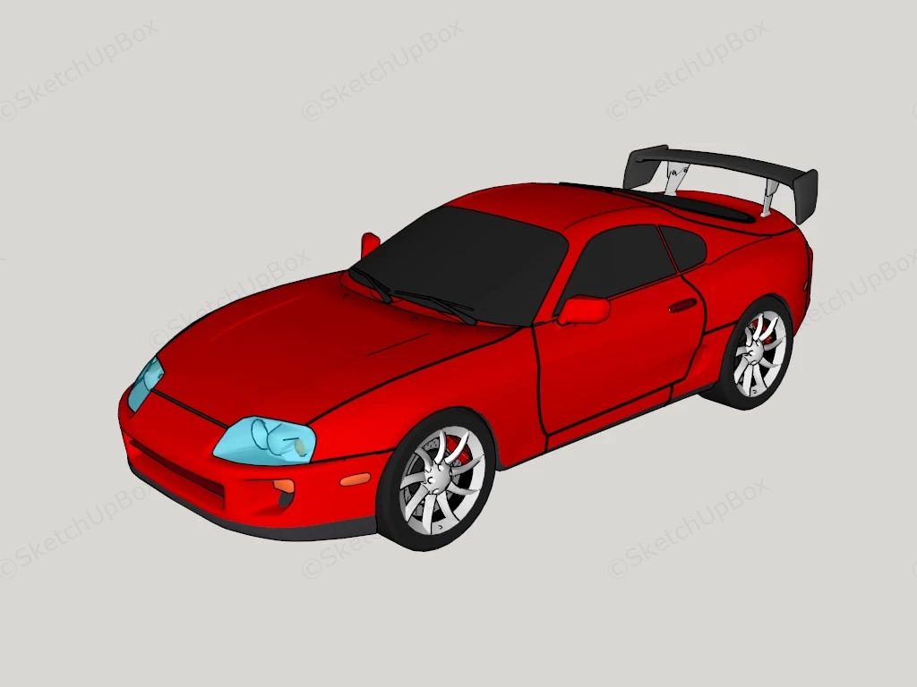 Toyota Supra sketchup model preview - SketchupBox