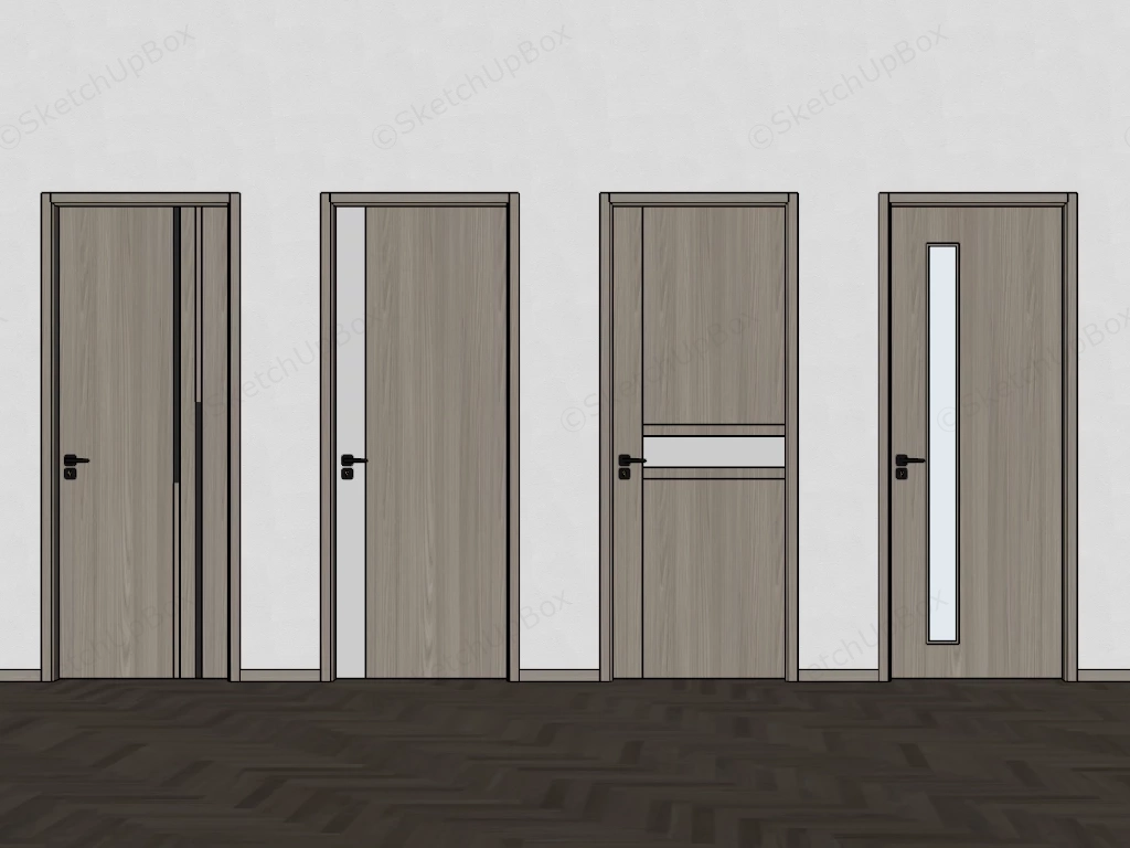Commercial Office Doors sketchup model preview - SketchupBox