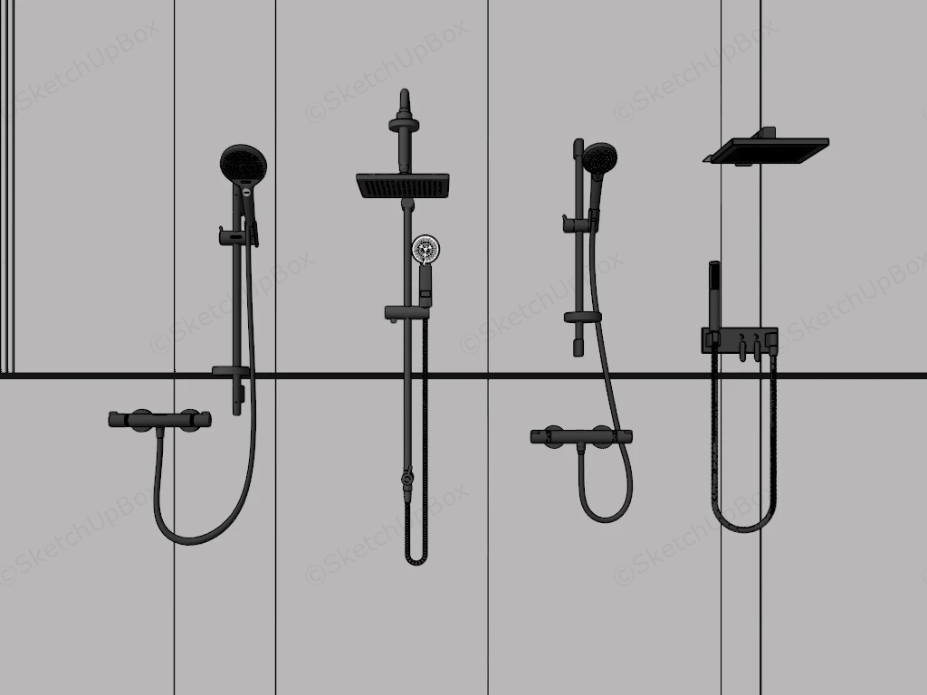 Bathroom Shower Systems sketchup model preview - SketchupBox