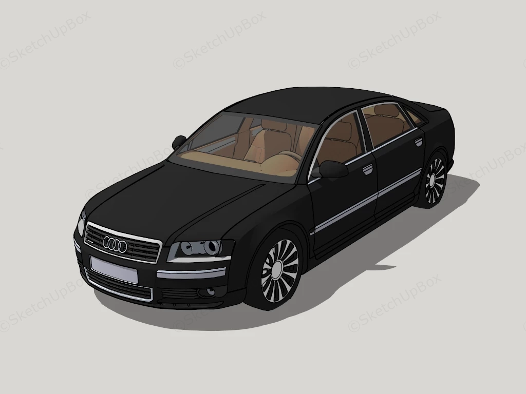 Audi A8 Black sketchup model preview - SketchupBox