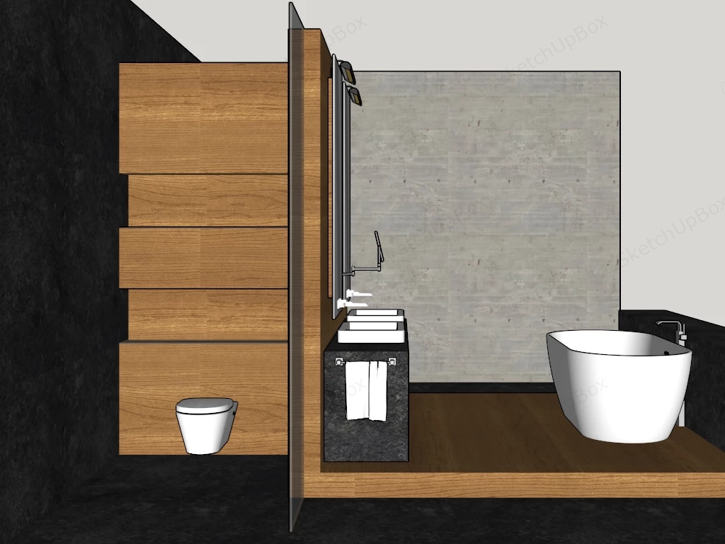 Bathroom Partition Ideas sketchup model preview - SketchupBox