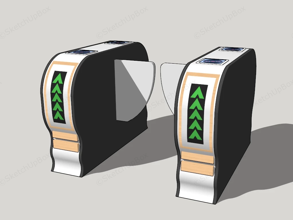 Swing Gate Turnstile sketchup model preview - SketchupBox