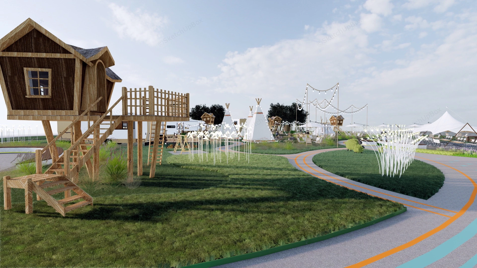 Camping And Caravanning Club sketchup model preview - SketchupBox