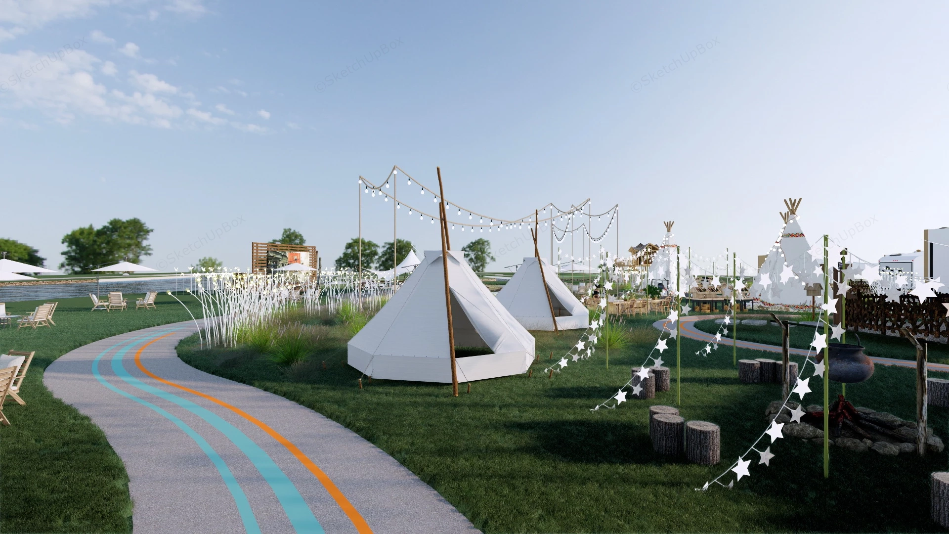 Camping And Caravanning Club sketchup model preview - SketchupBox