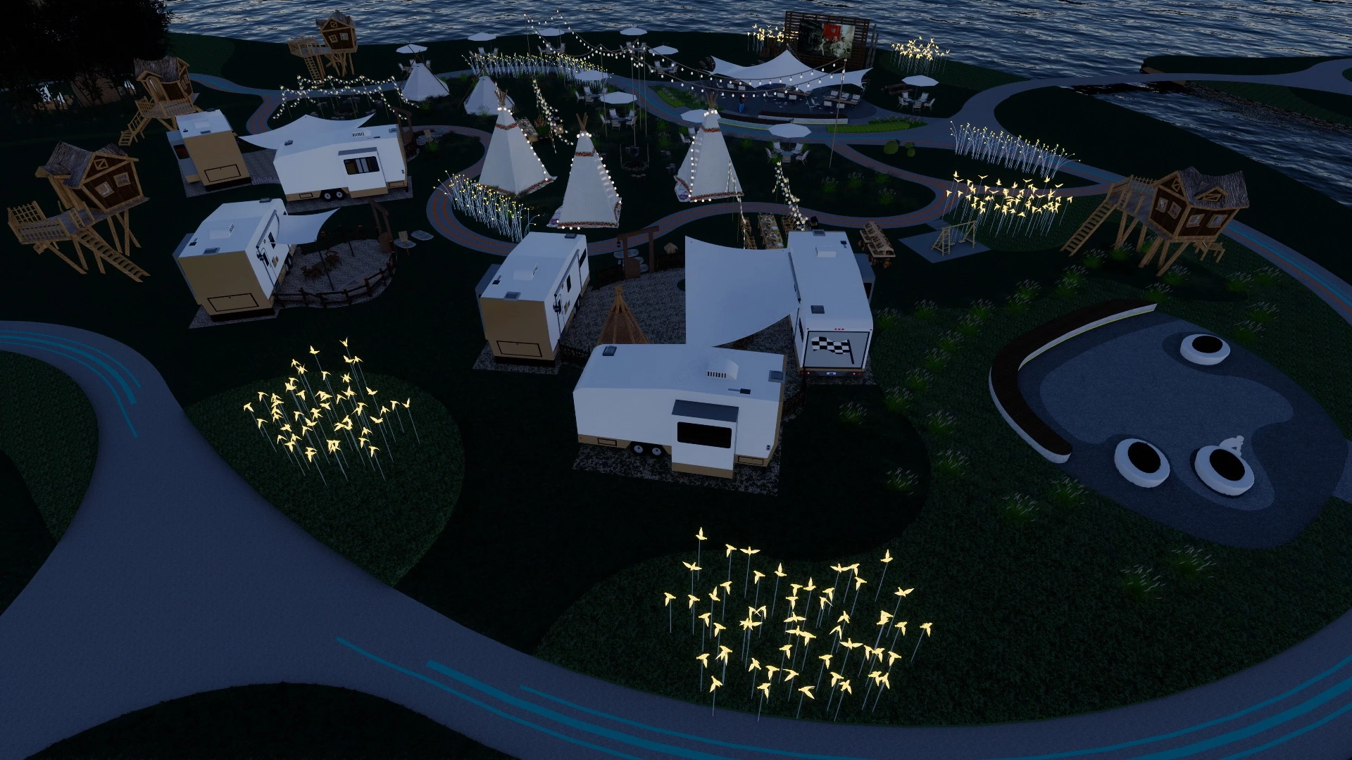 Camping And Caravanning Club sketchup model preview - SketchupBox