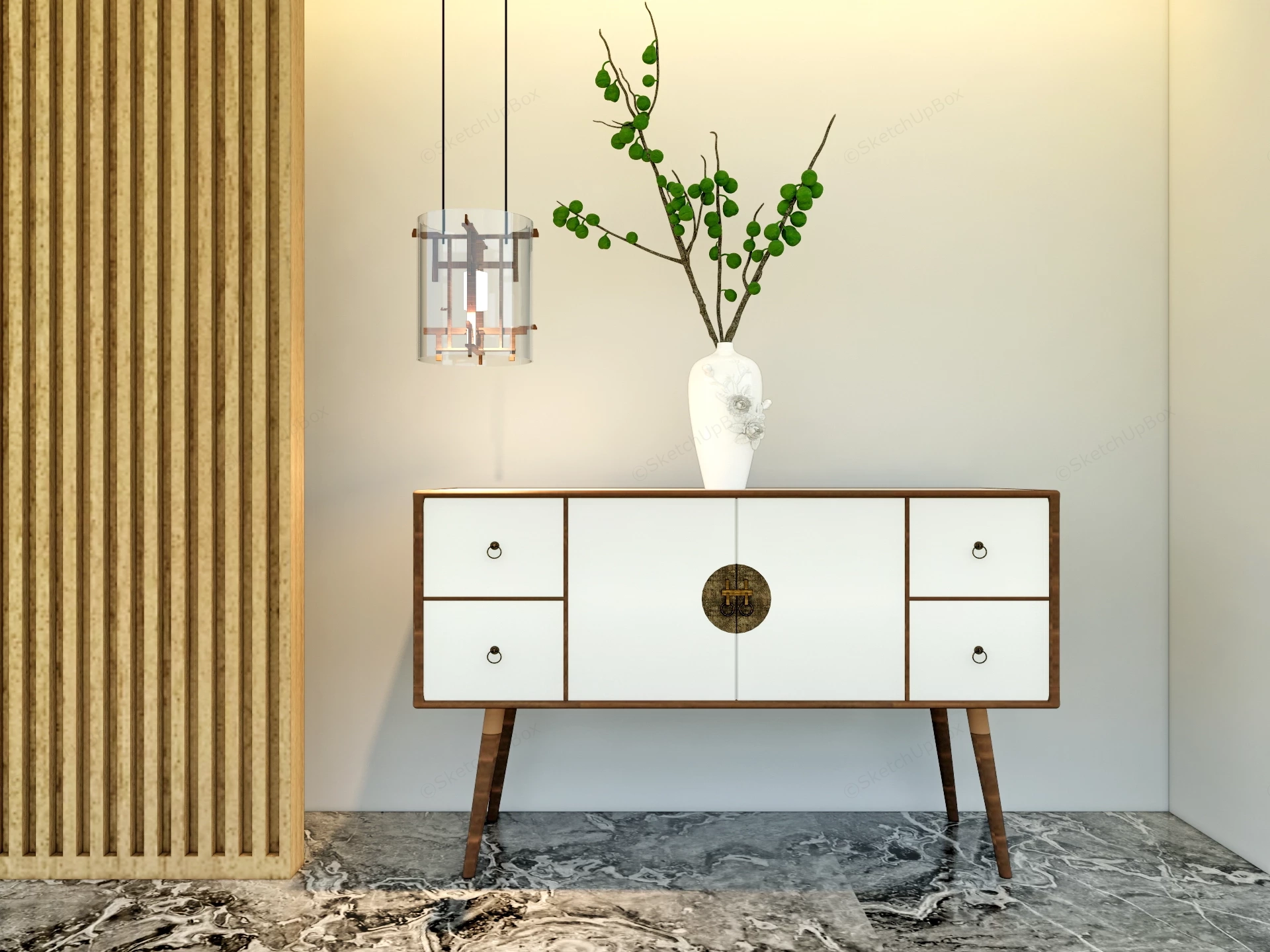 Foyer Console Cabinet sketchup model preview - SketchupBox