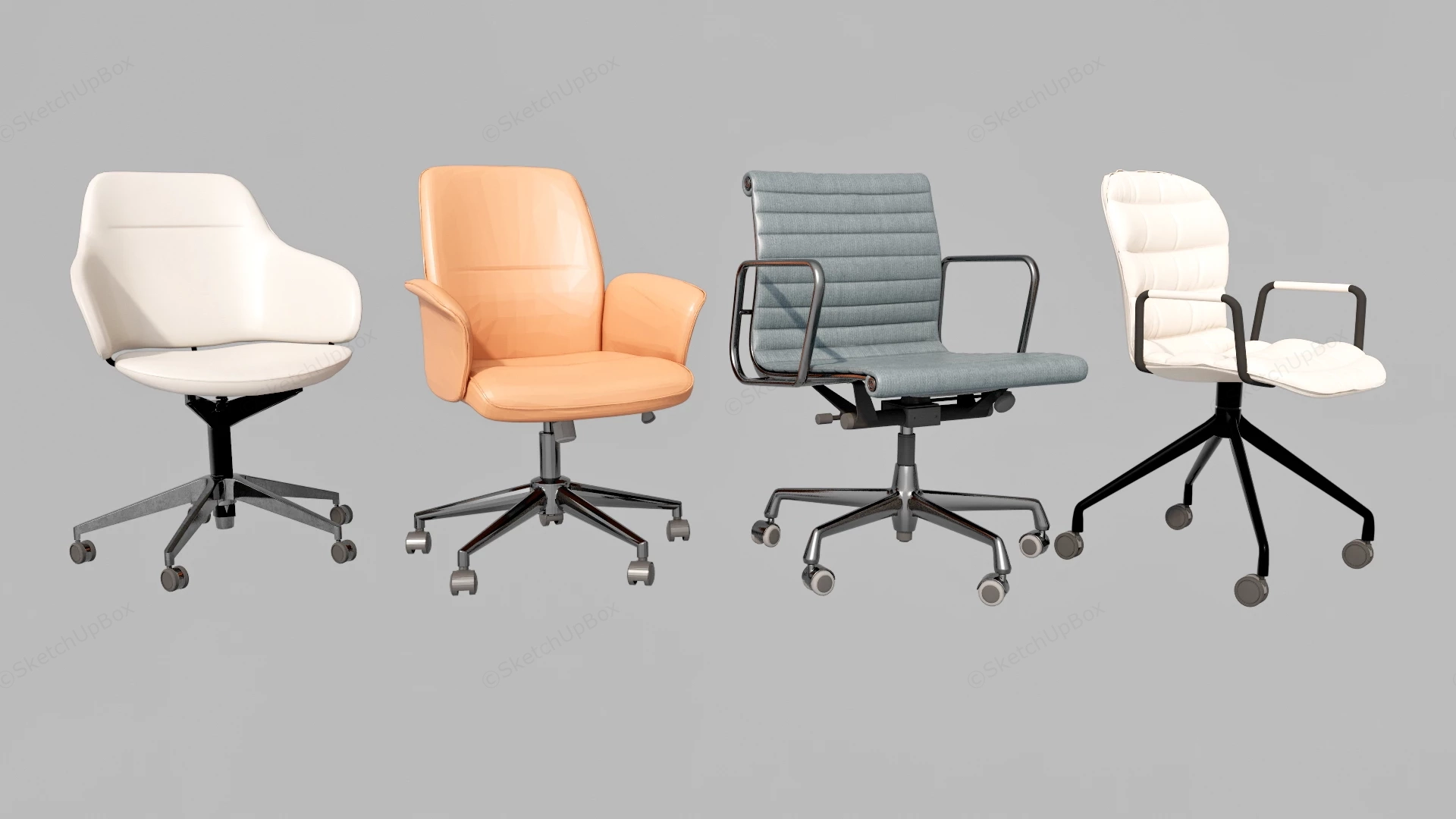Office Chair Collection sketchup model preview - SketchupBox