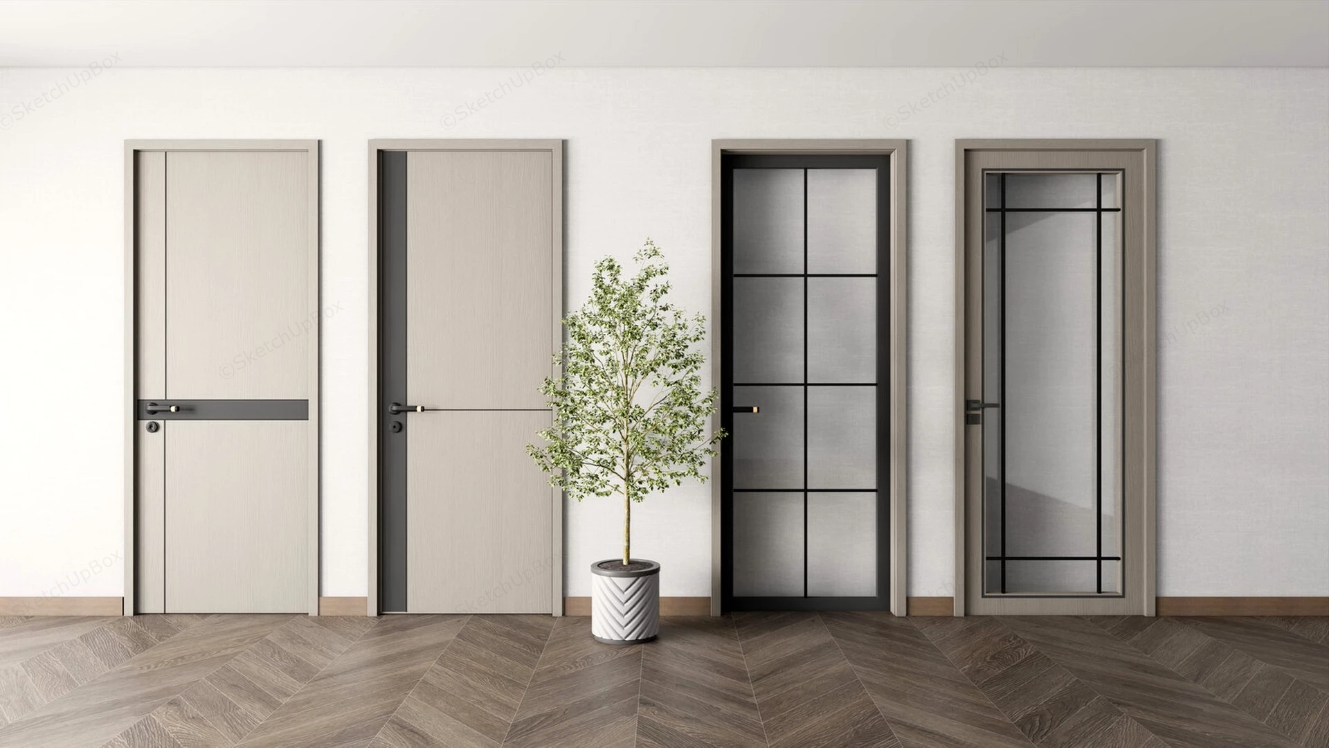 Interior Door Ideas sketchup model preview - SketchupBox