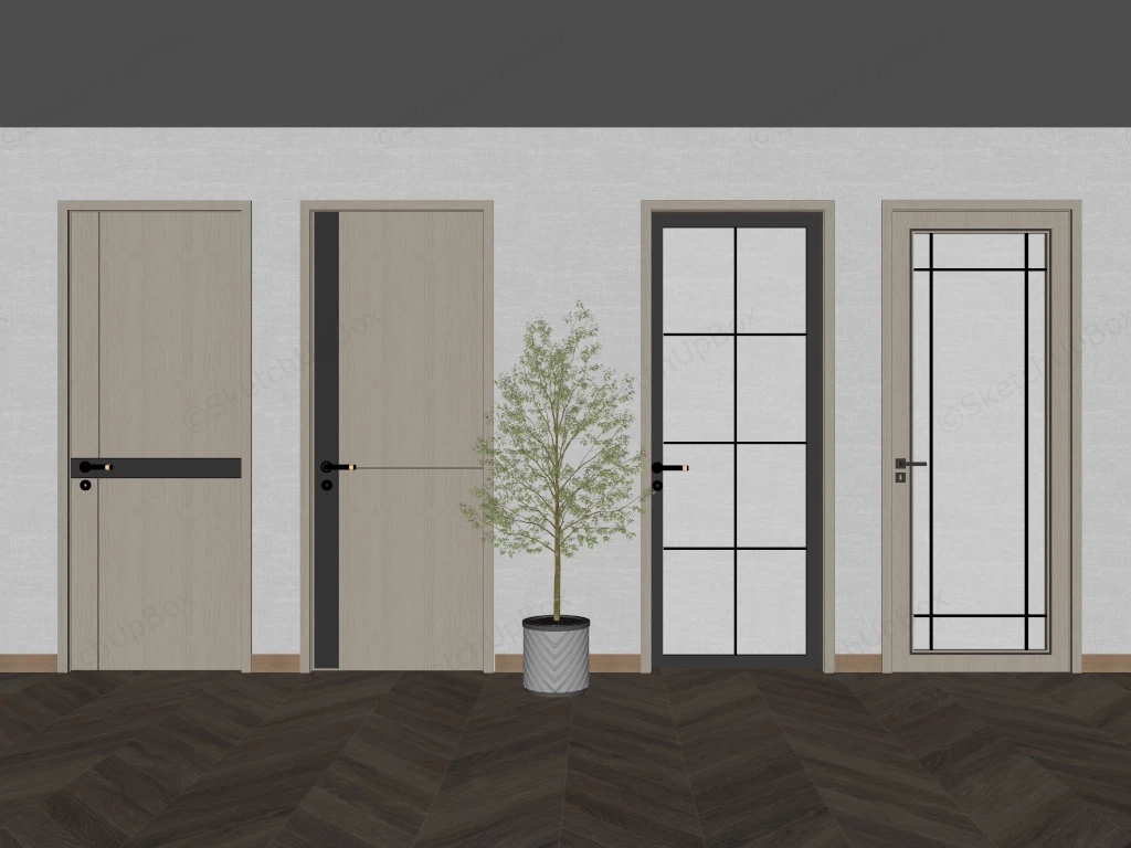 Interior Door Ideas sketchup model preview - SketchupBox