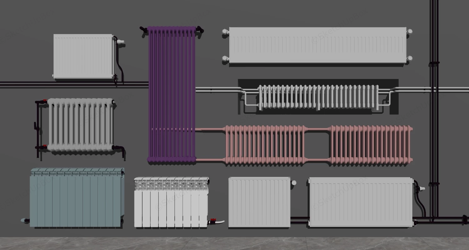 Modern Home Radiators sketchup model preview - SketchupBox