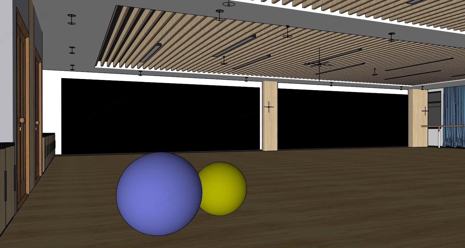 Dance Studio Design Plan sketchup model preview - SketchupBox