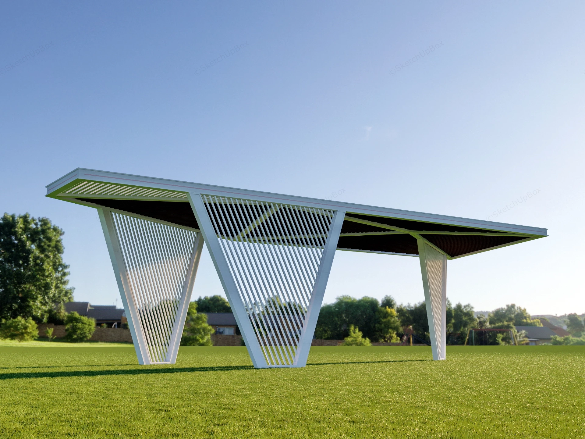 Park Pergola Design sketchup model preview - SketchupBox