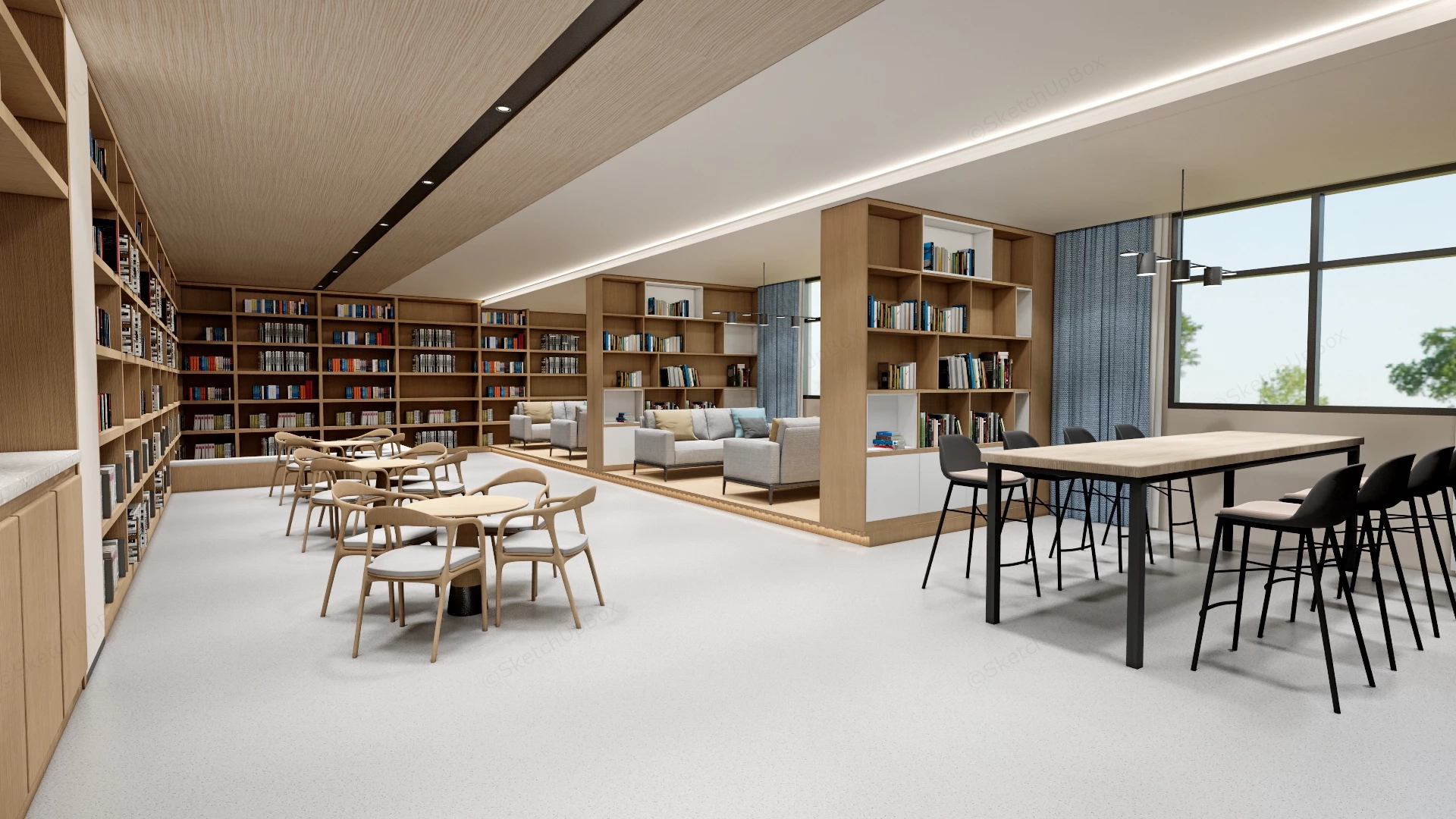 Small Public Library sketchup model preview - SketchupBox