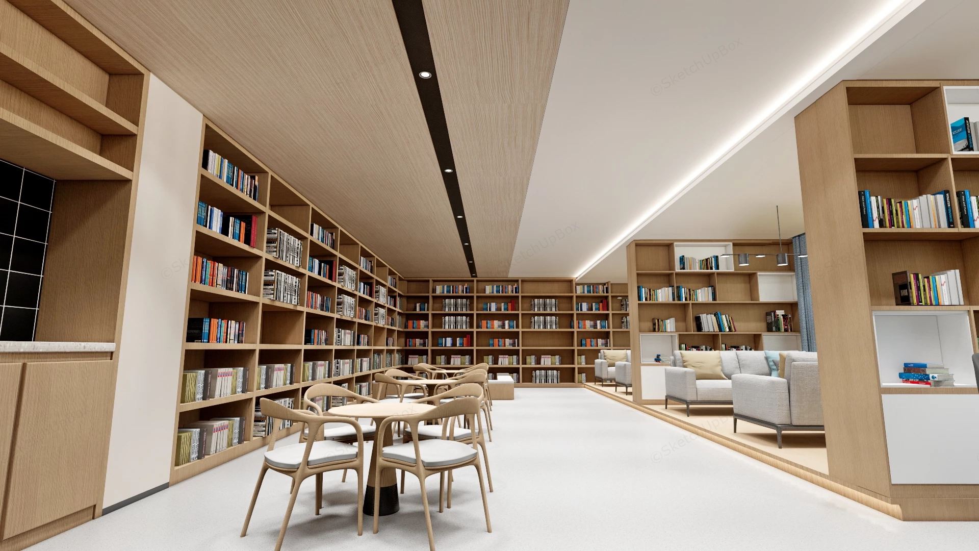 Small Public Library sketchup model preview - SketchupBox