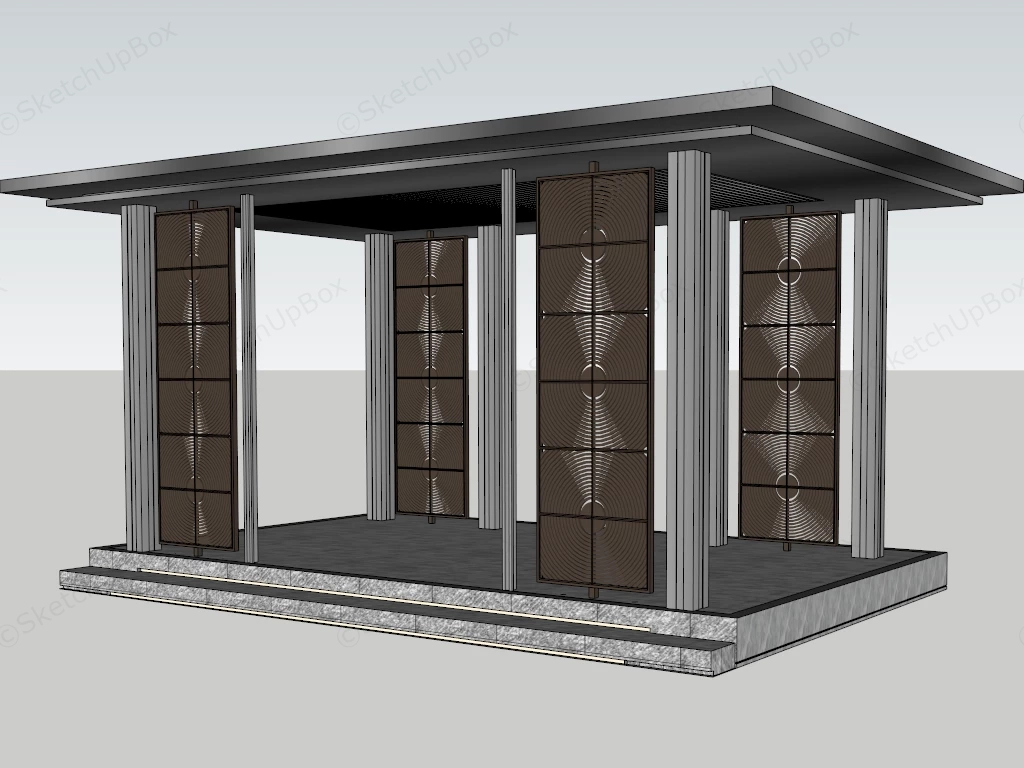 Modern Garden Pavilion Design sketchup model preview - SketchupBox