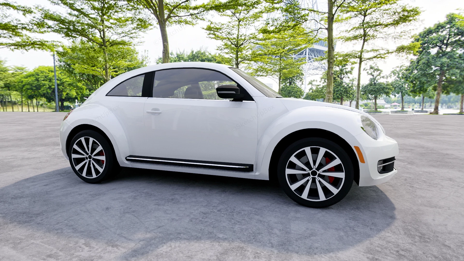 2013 VW Beetle Turbo sketchup model preview - SketchupBox
