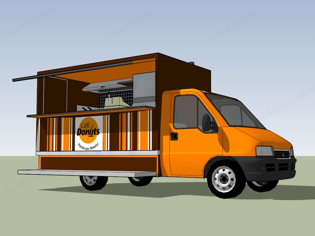 Food Truck Van sketchup model preview - SketchupBox