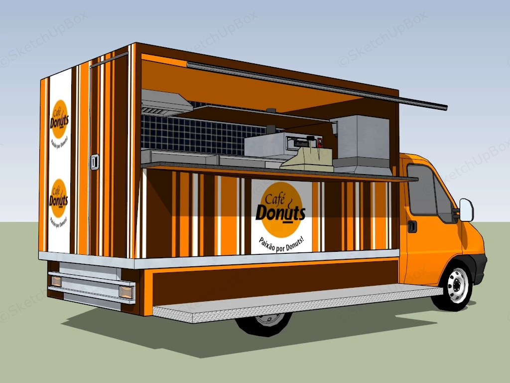 Food Truck Van sketchup model preview - SketchupBox