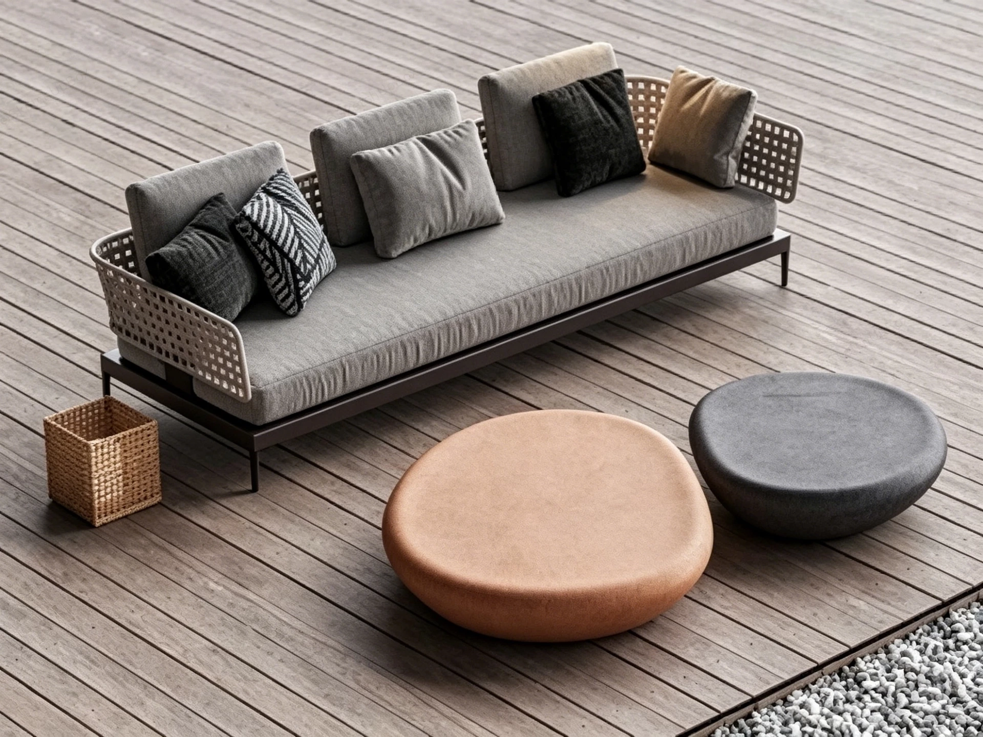 Outdoor Patio Furniture Sofa sketchup model preview - SketchupBox