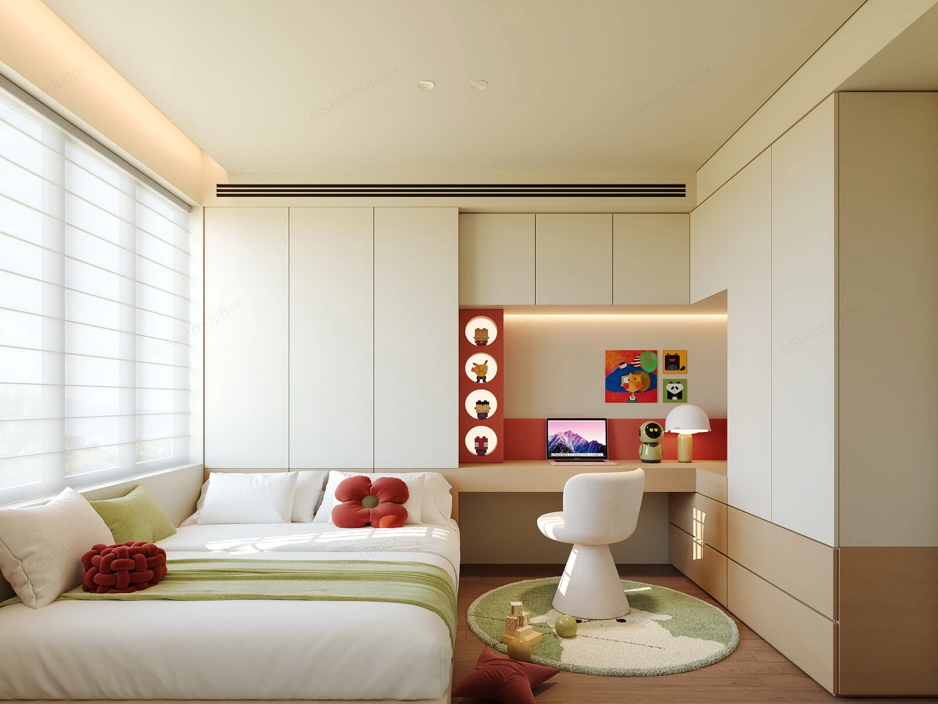 Small Children Room Design sketchup model preview - SketchupBox