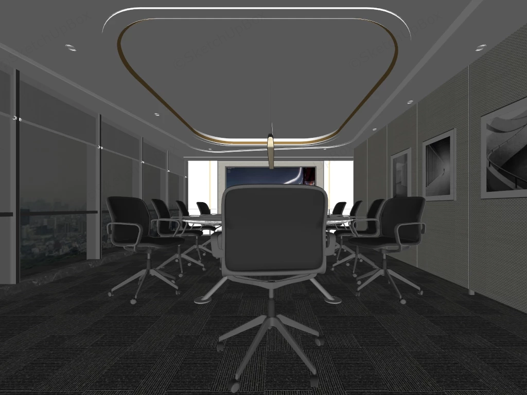 Executive Conference Room sketchup model preview - SketchupBox