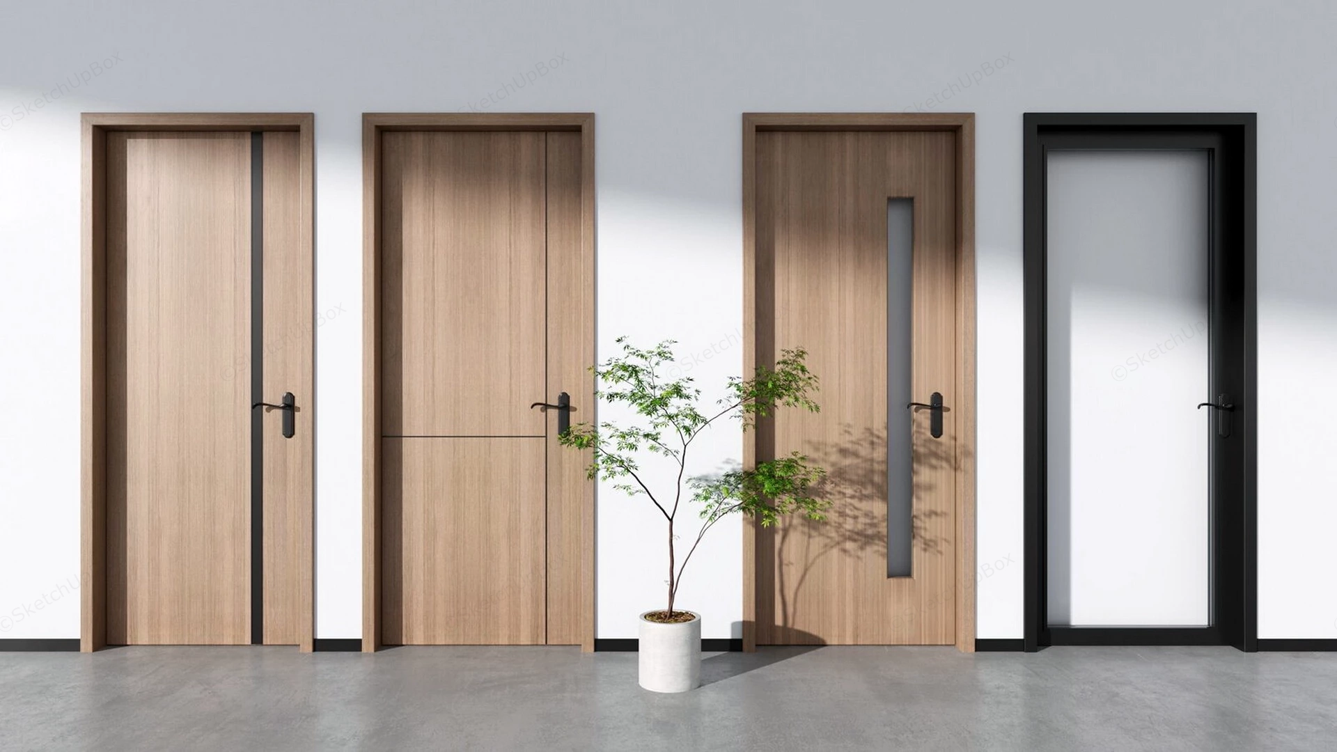 Interior Office Doors sketchup model preview - SketchupBox