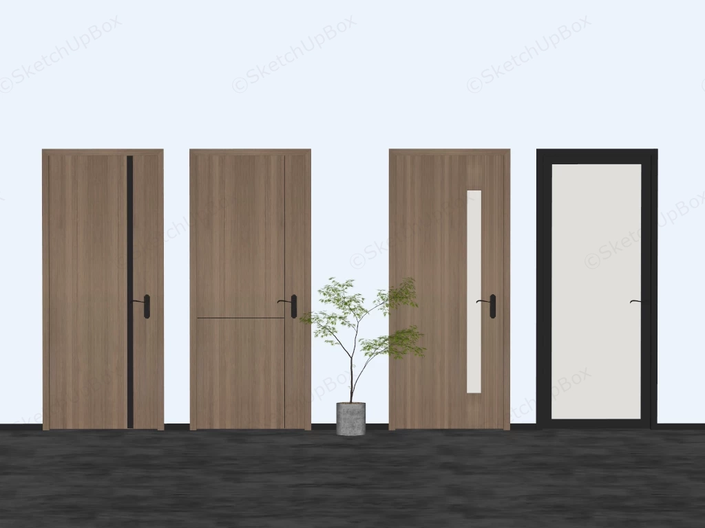 Interior Office Doors sketchup model preview - SketchupBox