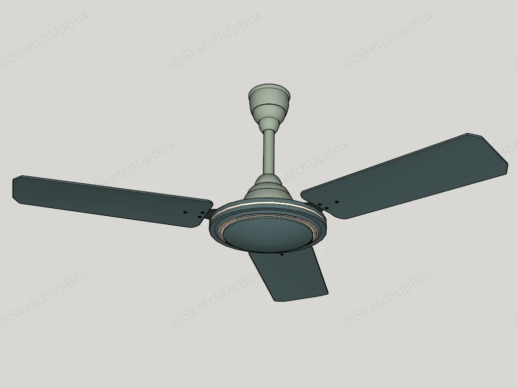 Retro Ceiling Fan sketchup model preview - SketchupBox