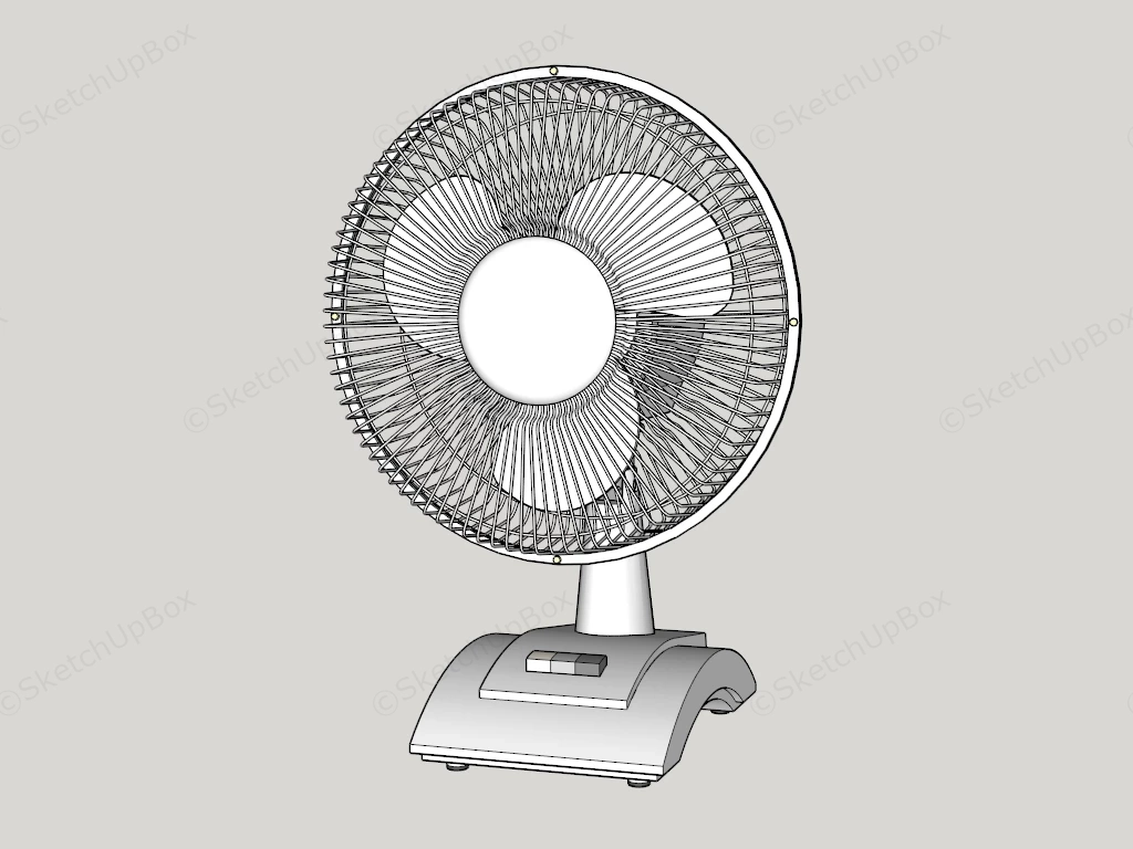 Electric Table Fan sketchup model preview - SketchupBox