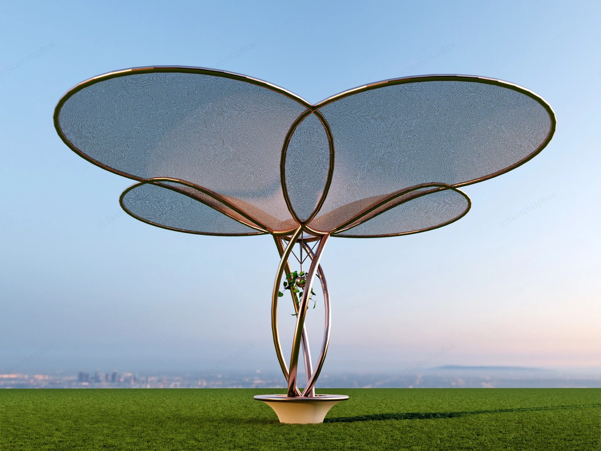 Leaf Like Shade Structure sketchup model preview - SketchupBox