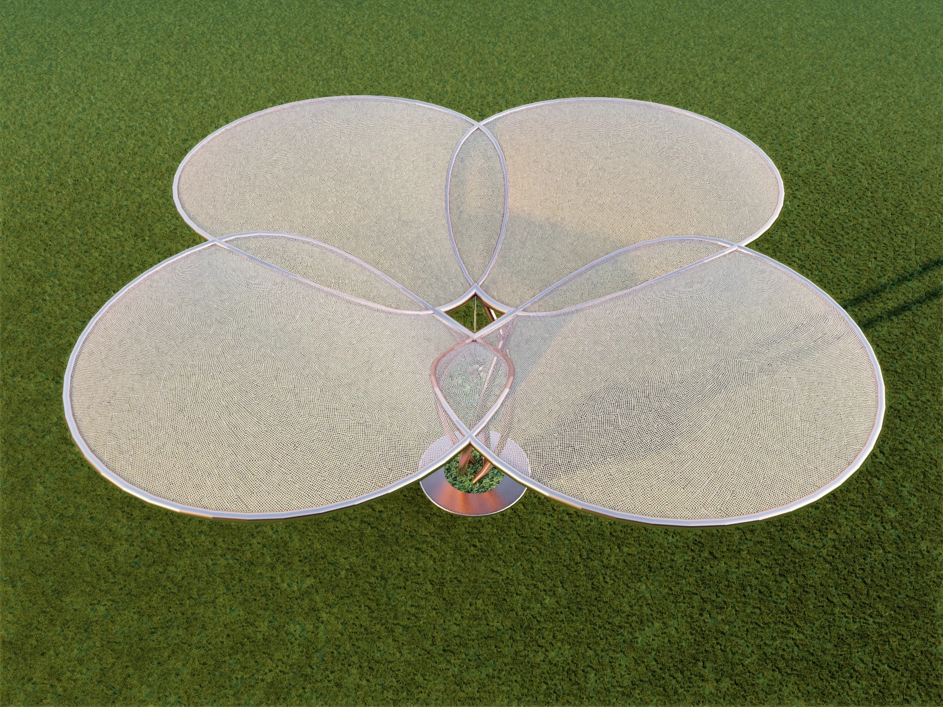 Leaf Like Shade Structure sketchup model preview - SketchupBox