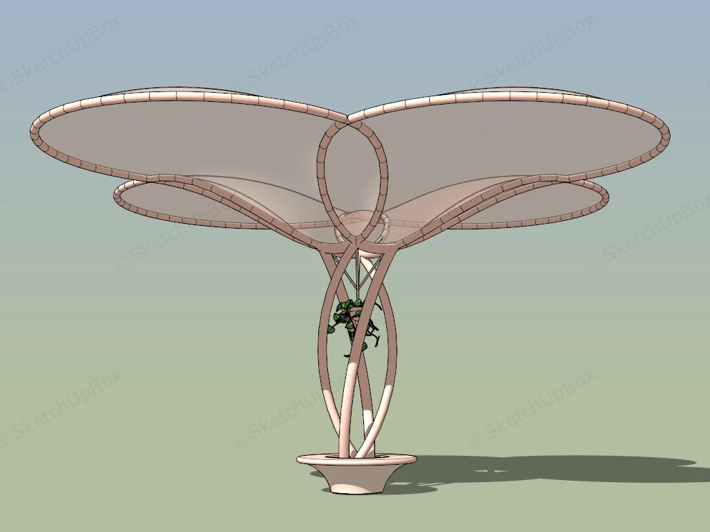 Leaf Like Shade Structure sketchup model preview - SketchupBox
