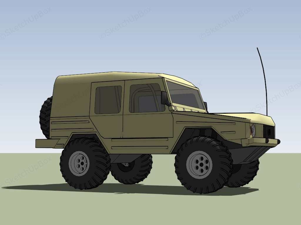 Volkswagen Iltis sketchup model preview - SketchupBox