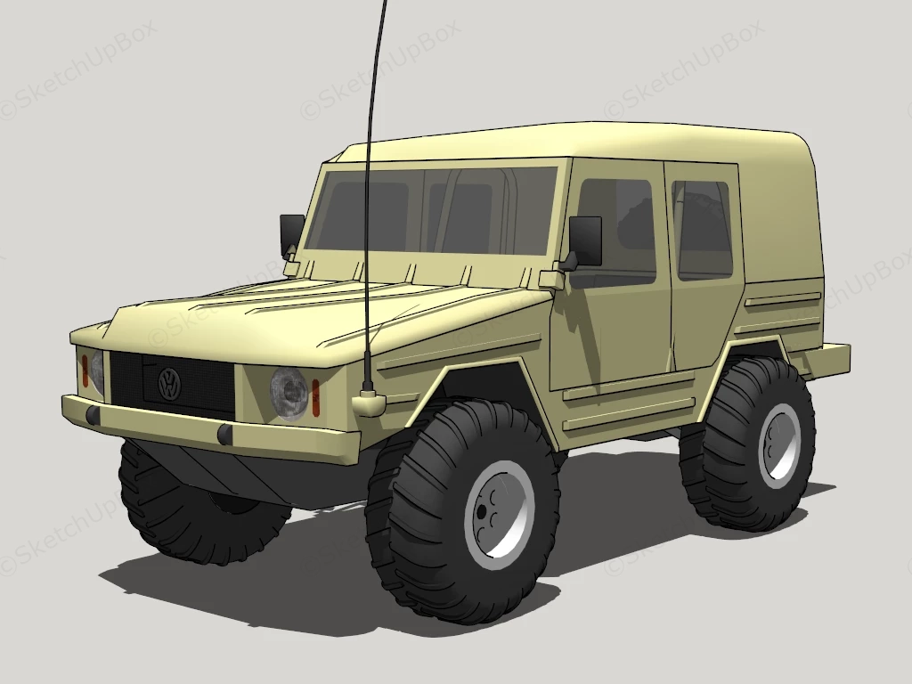 Volkswagen Iltis sketchup model preview - SketchupBox