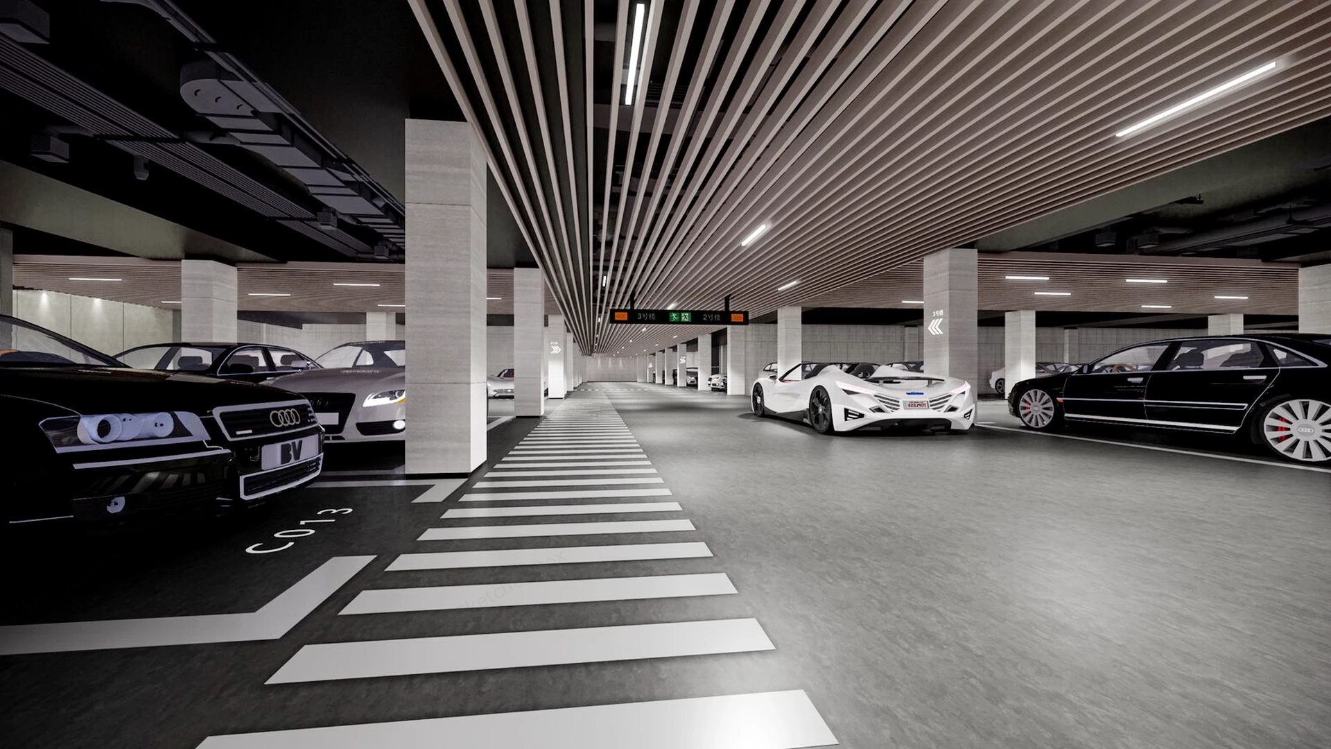 Car Parking Garage sketchup model preview - SketchupBox