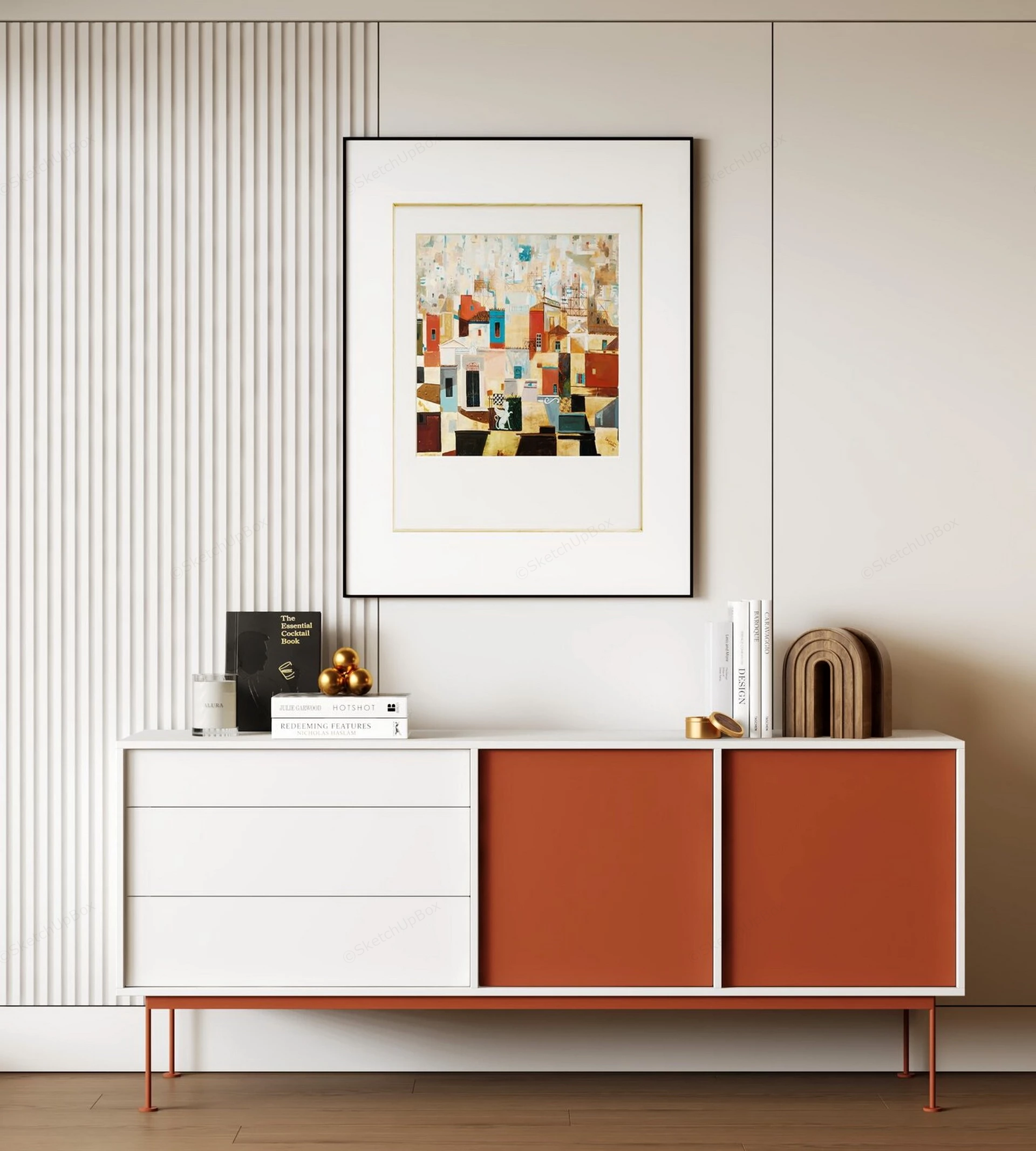 Living Room Sideboard sketchup model preview - SketchupBox