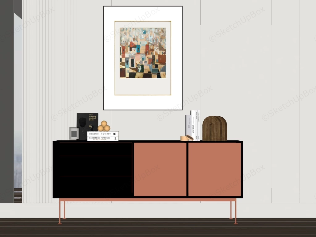 Living Room Sideboard sketchup model preview - SketchupBox