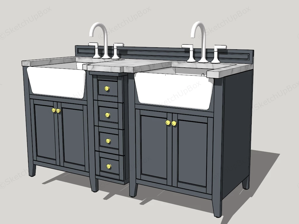 Modern Vanity Cabinet sketchup model preview - SketchupBox