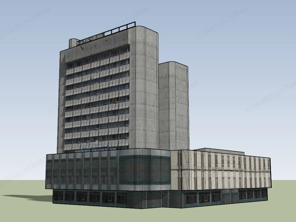 Agricultural Development Bank Building sketchup model preview - SketchupBox