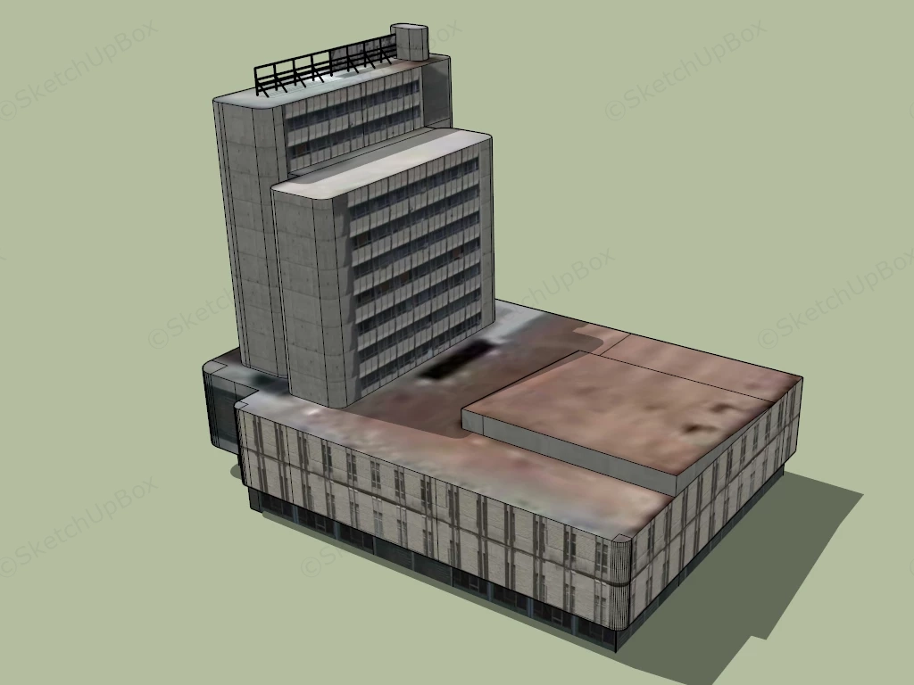 Agricultural Development Bank Building sketchup model preview - SketchupBox